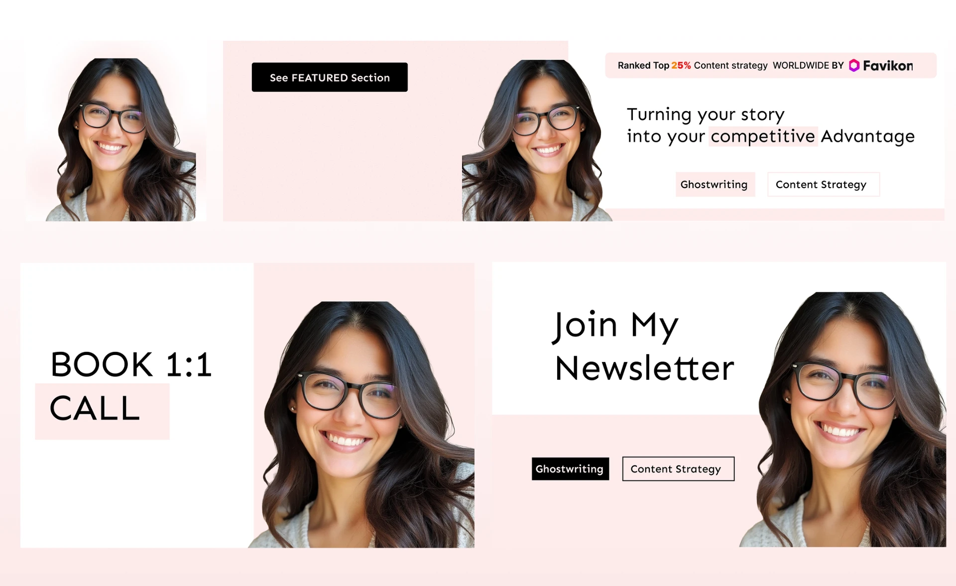 Soft toned personal brand and LinkedIn content design system